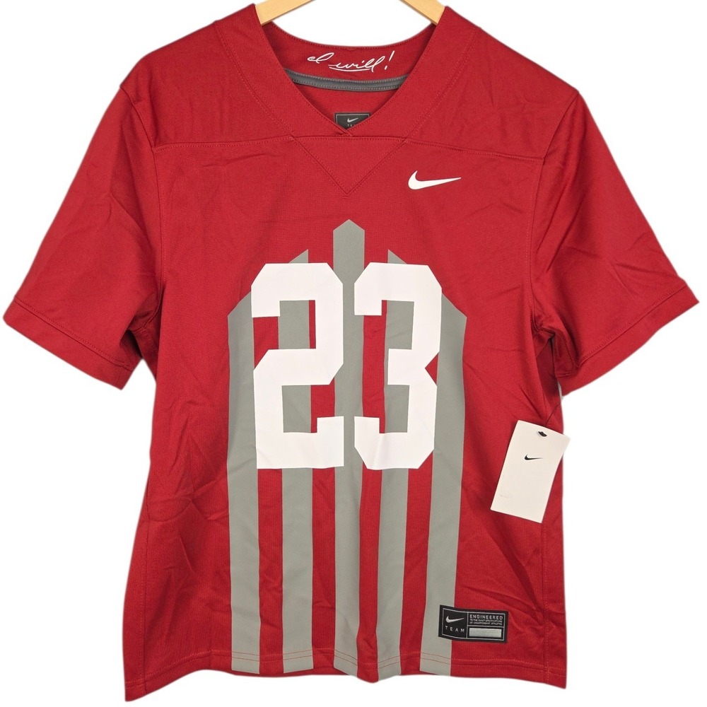 Iowa‎ State Cyclones #23 YOUTH Football Jersey Large Red White Nike Replica NWT